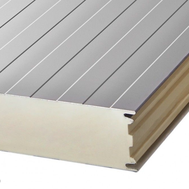 Wall panel with a PIR core for cold storage and temperature controlled rooms