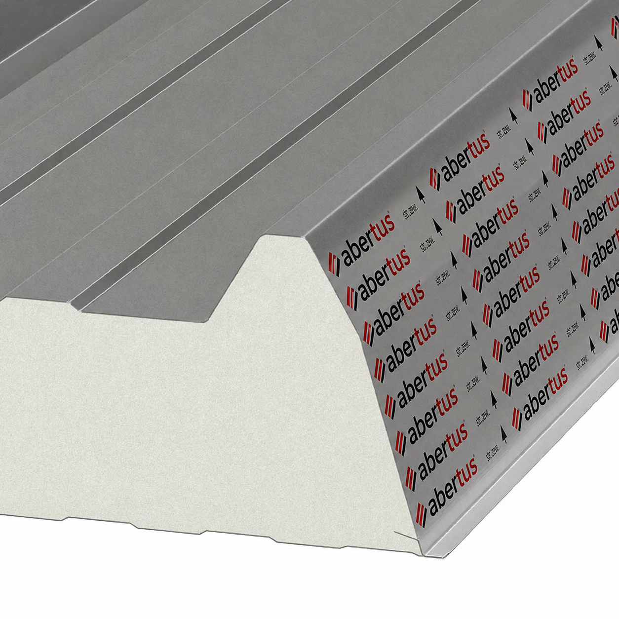 Roof sandwich panel with a PIR core